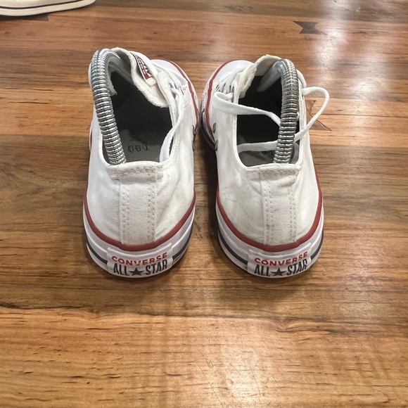 Converse White and Red Low-Top Sneakers - Picture 6 of 9